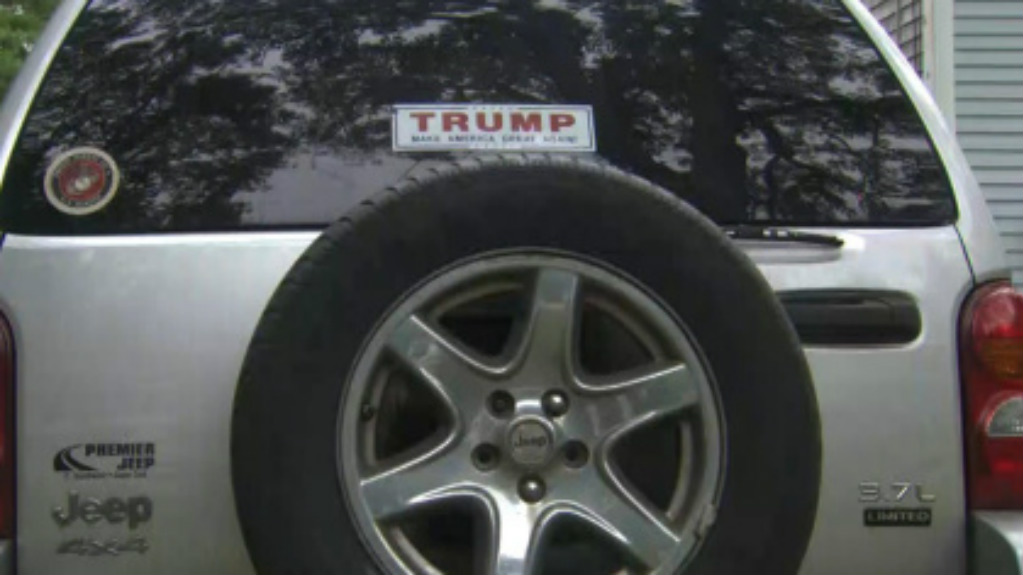 Woman rams into SUV for displaying a Trump bumper sticker