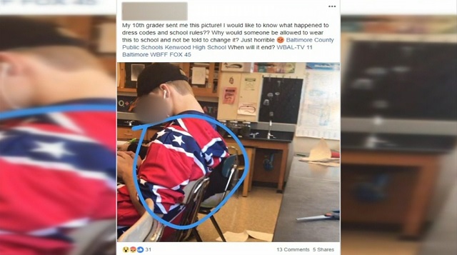 Maryland: 9th Grader Sucker-Punched And Jumped by Classmates For Wearing Confederate Flag T-Shirt