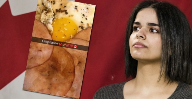 Toronto: Saudi Refugee Who Fled Islam Snapchats Her Bacon Breakfast, Gets Death Threats