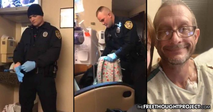 WATCH: ‘Hero’ Cops Raid Missouri Cancer Patient’s Hospital Room For Treating Cancer With THC Oil