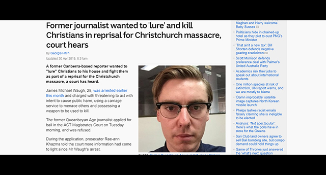 Journalist Wanted to ‘Lure’ and Kill Christians As Revenge for Christchurch Massacre