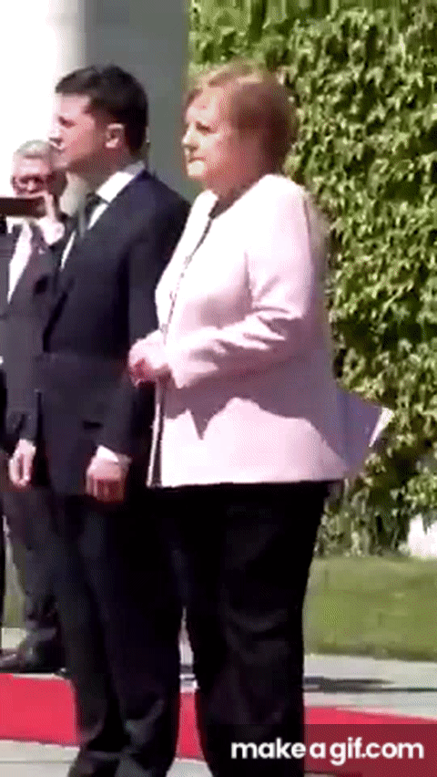Angela Merkel has the Hillary-Clinton shakes