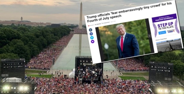 MORE FAKE NEWS: Media Predictions of “Tiny Crowd” For Trump July 4 Speech Proven Spectacularly Wrong