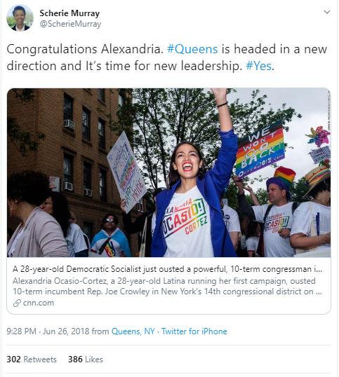 RINO WARNING: Republican Scherie Murray, One of AOC’s Challengers, Voted for OBAMA TWICE and Congratulated AOC Last Year