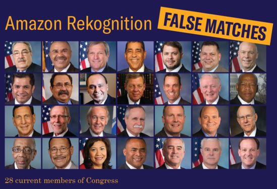Facial recognition software identifies 28 members of Congress and 26 California legislators as criminals