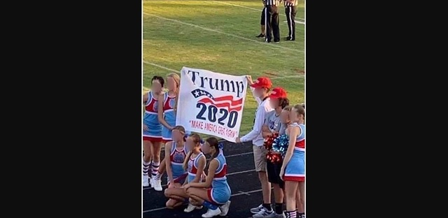 High School Cheerleaders Placed On ‘Probation,’ Benched By School For Posing With ‘Trump’ Banner