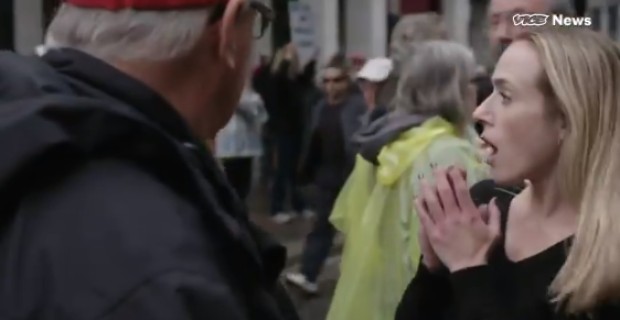 Video: Protester Spits in Face of Trump Supporter During VICE Interview