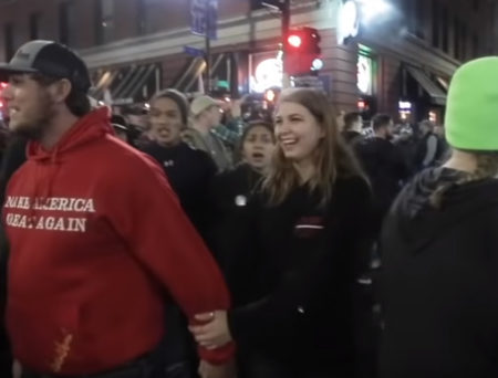 VIDEOS: Antifa Sucker-Punch Female Trump Supporter Leaving Rally In Minneapolis