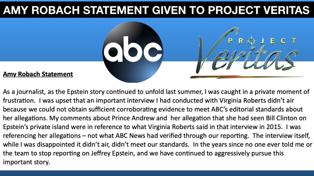 ABC News is Full of **** and in Full PR Mode After Veritas Revelation That They Buried Epstein Story