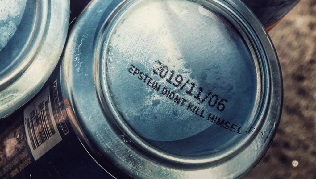 California Brewery is Printing “Epstein Didn’t Kill Himself” on the Bottom of Its Cans
