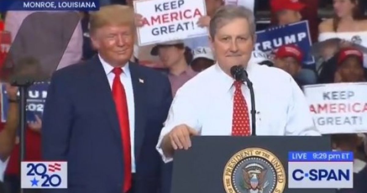 Louisiana Trump Rally Explodes After Senator John Kennedy Says It “Must SUCK To Be That Dumb” To Nancy Pelosi
