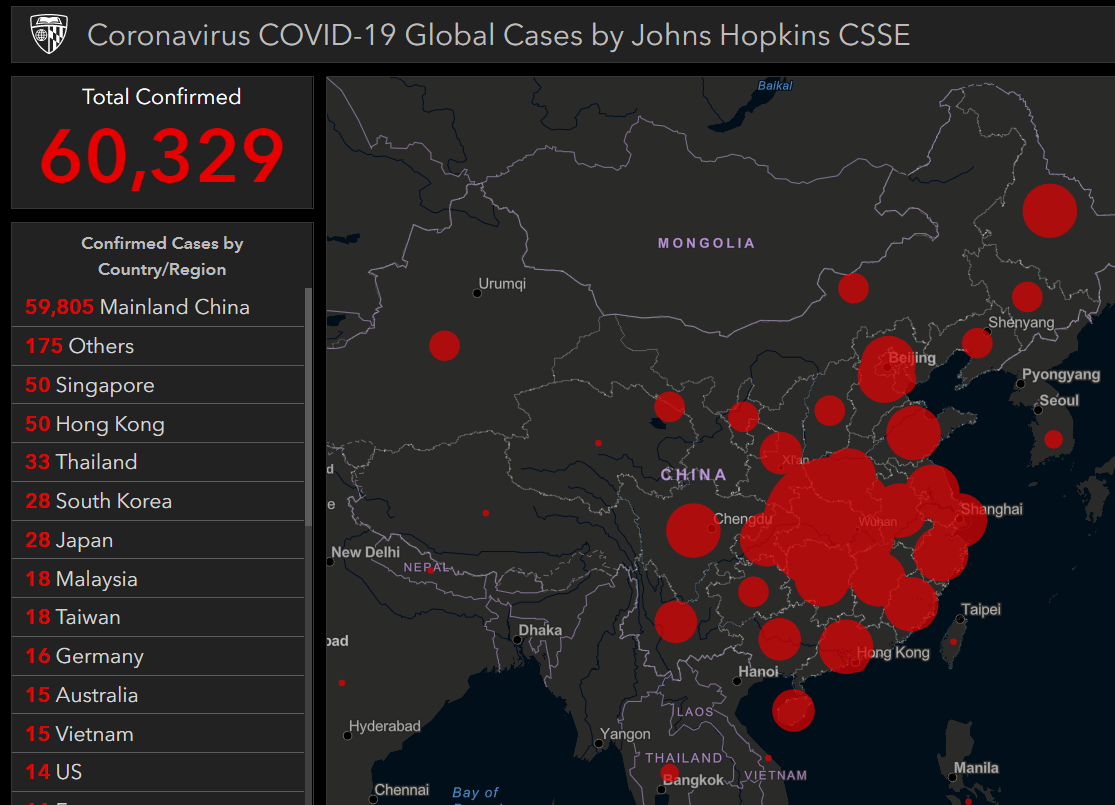 China reports 33% surge in coronavirus infections over 24 hours, bringing new (rigged) total to over 60,300