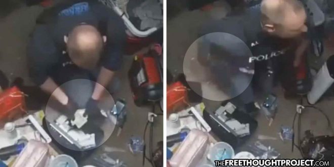 Video Clearly Catches Cop Stealing Cash from a Home and He’s NOT Arrested