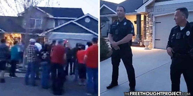 Idaho: Protesters Surround Cop’s House After Video Showed Him Arrest Mom For Bringing Kids To Park (Video)