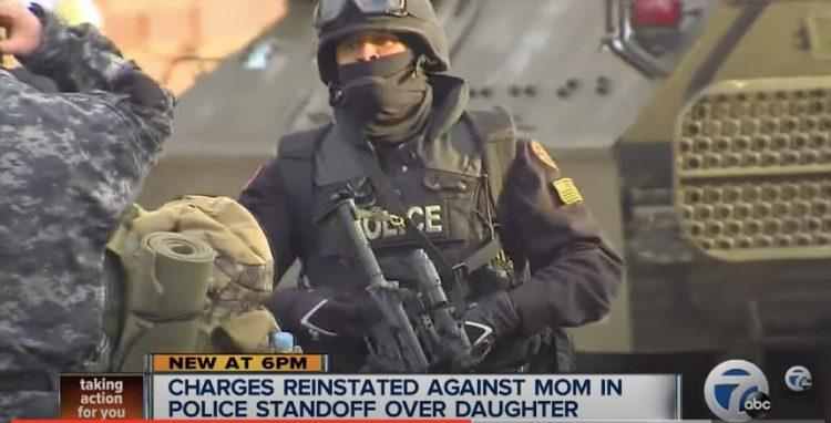 Totalitarianism: Assault Weapons And Tank Used By Police Against Mother Protecting Her Child From Dangerous Medications