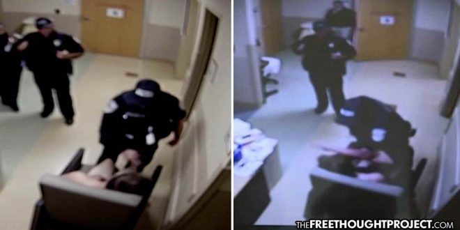 WATCH: ‘Good Cop’ Does Nothing as Fellow Cop Beats Helpless Hospital Patient