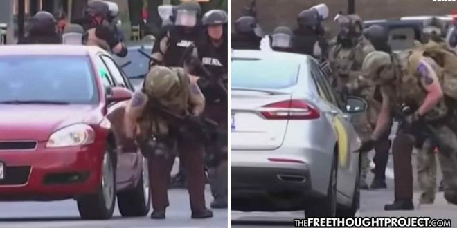 WATCH: Cops Caught Slashing the Tires of Journalists’ Parked Cars—For ‘Safety’