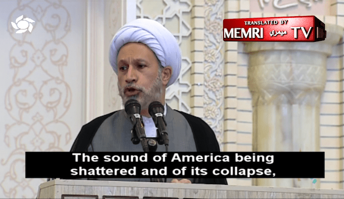 Iranian Ayatollah Gloats: “The Shout Of Iran Is Being Heard From Americans Themselves: Death To America!”