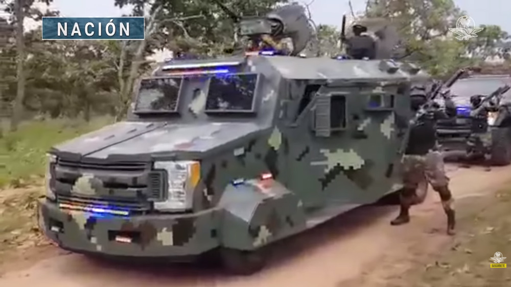 Mexican cartel engages in shocking show of force involving military-clad, armed personnel driving convoy of up-armored vehicles