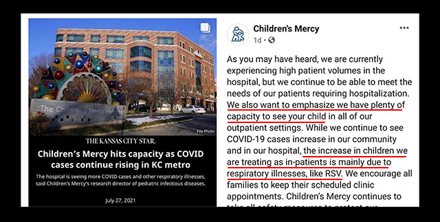 Kentucky Hospital Counters Media’s False Narrative That They’re Overwhelmed With Child Covid Cases