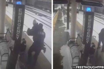Ohio: Cop Arrested For Throwing Elderly Man Off Train Platform Onto Live Tracks (Video)