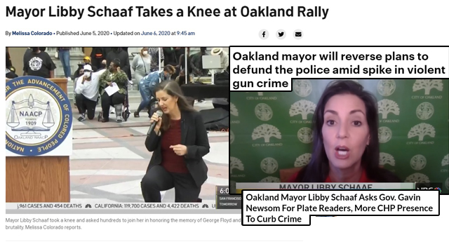 Oakland Mayor Libby Schaaf, Who Knelt For BLM And Accused All White Cops Of Racism, Pushes to Refund The Police Amid Crime Wave