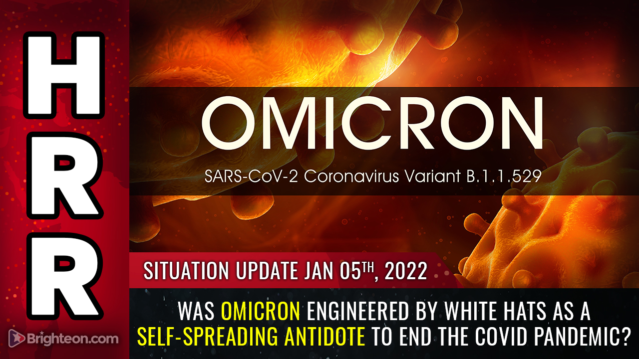 Was Omicron engineered by WHITE HATS as a self-spreading ANTIDOTE to end the covid pandemic?