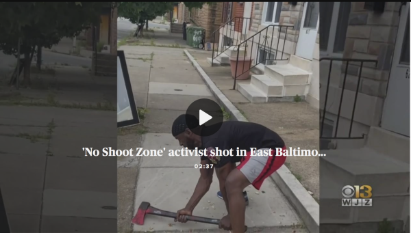 Life in 63% Black Baltimore: Former Black Gang Member, Who Paints “No Shoot Zone” Messages All Around City, Shot by Black Individual