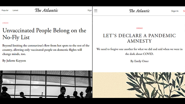 The Atlantic Calls For ‘Pandemic Amnesty’ to ‘Forgive One Another’ For What They ‘Did And Said’ During COVID
