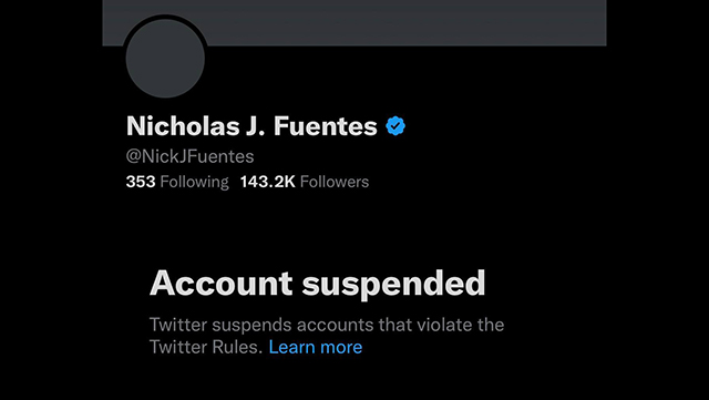 Nick Fuentes Banned From Twitter Less Than 24 Hours After Being Reinstated