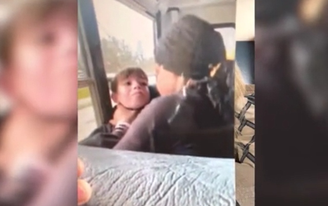 Mother shares scary video of son being strangled by older female student as teachers refuse to act despite judge’s protection order