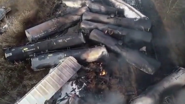 DIOXINS released after Ohio train derailment PERSIST in the environment and collect in lipids, meaning they will contaminate milk, cheese, eggs and meat from farms and ranches
